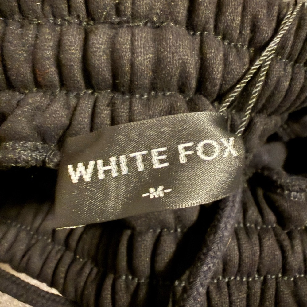 New with Tags. White fox black sweatpants size M - Picture 3 of 3